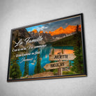 Tableau prénoms - Lac bleuté Toile Unique.fr