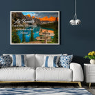 Tableau prénoms - Lac bleuté Toile Unique.fr