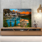 Tableau prénoms - Lac bleuté Toile Unique.fr