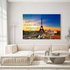 Tableau prénoms - Tour Eiffel de Paris Toile Unique.fr