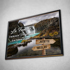 Tableau prénoms - cascade d'eau (famille) Toile Unique.fr