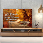 Tableau prénoms - route d'automne (famille) Toile Unique.fr