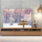 Tableau prénoms - paysage enneigé (famille) Toile Unique.fr