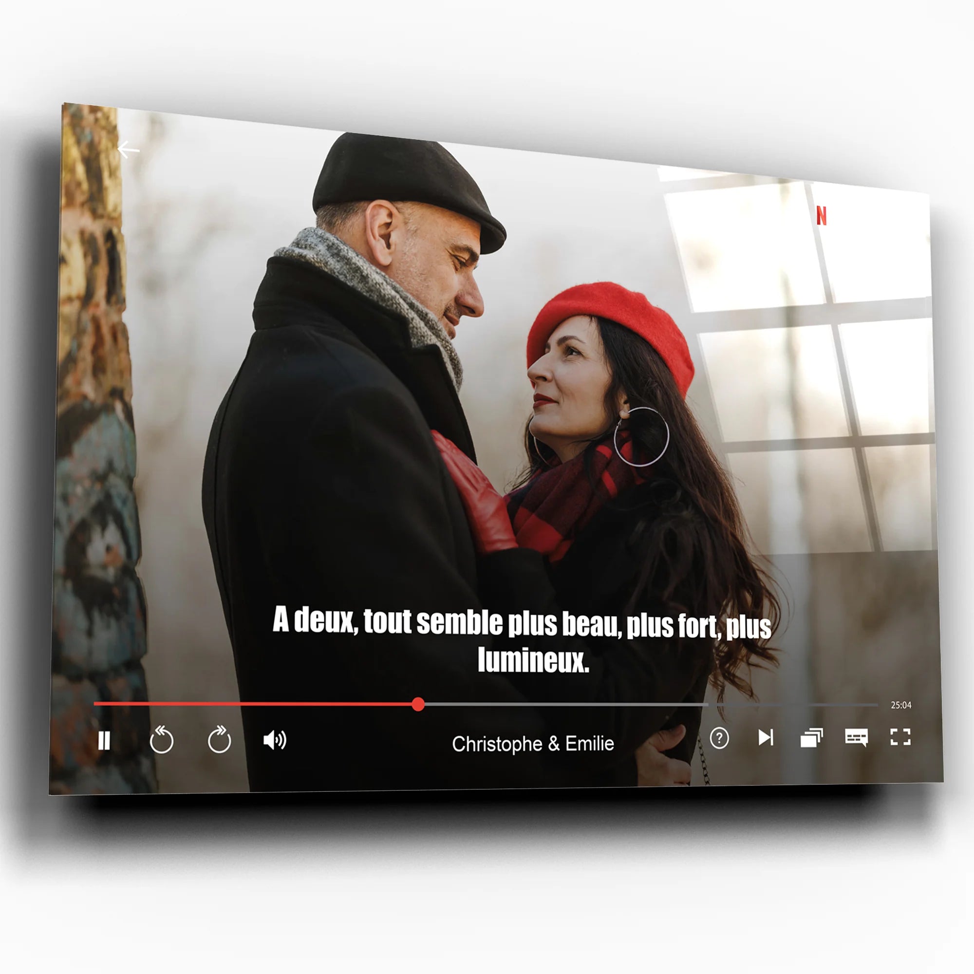 Tableau couple personnalisé affiche netflix film Toile Unique