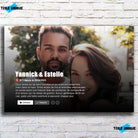 tableau couple personnalisé affiche netflix romantique Toile Unique