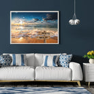 Tableau prénoms plage et coucher de soleil Toile Unique