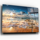 Tableau prénoms plage et coucher de soleil Toile Unique