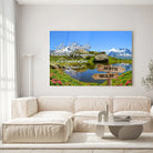 Tableau prénoms - plaine et montagne (famille) Toile Unique.fr