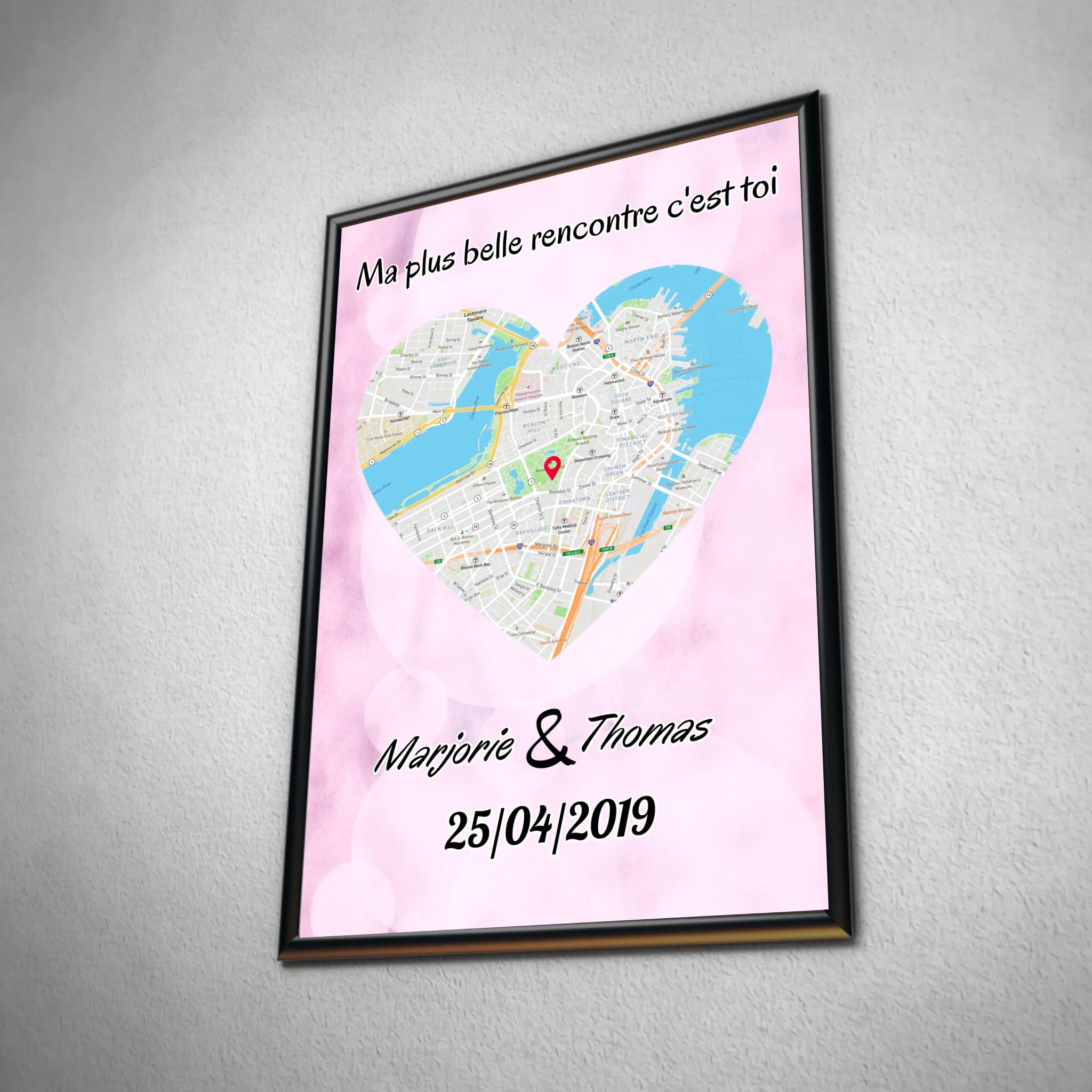 Tableau Maps Style - Cœur Toile Unique.fr