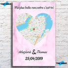 Tableau Maps Style - Cœur Toile Unique.fr