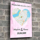 Tableau Maps Style - Cœur Toile Unique.fr