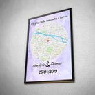 Tableau Maps Style - Rond Toile Unique.fr