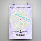 Tableau Maps Style - Rond Toile Unique.fr