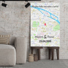 Tableau Maps Style - Cadre total Toile Unique.fr