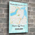 Tableau Maps Style - Carré Toile Unique.fr