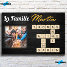 Tableau affiche famille Scrabble Toile Unique