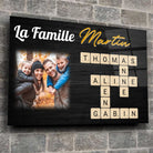 Tableau affiche famille Scrabble Toile Unique