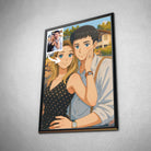 Portrait personnalisé style anime japonais manga Toile Unique