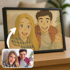 Portrait horizontal personnalisé style anime japonais Ghibli Toile Unique