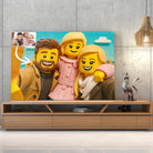 Portrait horizontal personnalisé style LEGO 3D Toile Unique
