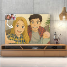 Portrait horizontal personnalisé style anime japonais Ghibli Toile Unique