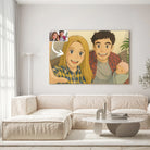 Portrait horizontal personnalisé style anime japonais Ghibli Toile Unique