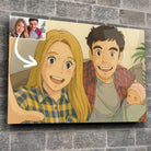 Portrait horizontal personnalisé style anime japonais Ghibli Toile Unique