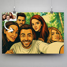 Portrait horizontal personnalisé effet cartoon type GTA Toile Unique