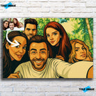 Portrait horizontal personnalisé effet cartoon type GTA Toile Unique