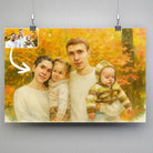 Portrait horizontal personnalisé effet peinture aquarelle Toile Unique