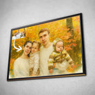 Portrait horizontal personnalisé effet peinture aquarelle Toile Unique