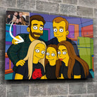 Portrait horizontal personnalisé style Simpson Toile Unique