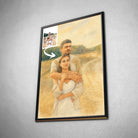 Portrait personnalisé effet peinture aquarelle Toile Unique