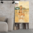 Portrait personnalisé effet peinture aquarelle Toile Unique