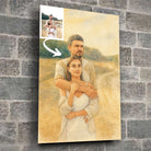 Portrait personnalisé effet peinture aquarelle Toile Unique