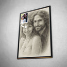 Portrait personnalisé effet dessin au crayon graphite Toile Unique