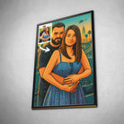 Portrait personnalisé effet cartoon type GTA Toile Unique