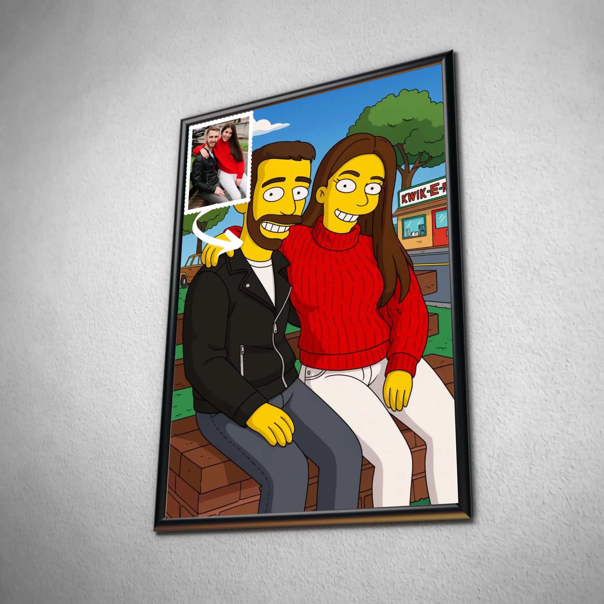 Portrait personnalisé style Simpsons Toile Unique