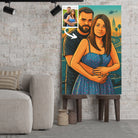 Portrait personnalisé effet cartoon type GTA Toile Unique