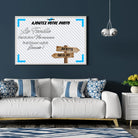 Tableau prénoms -photo personnalisée (famille) Toile Unique.fr