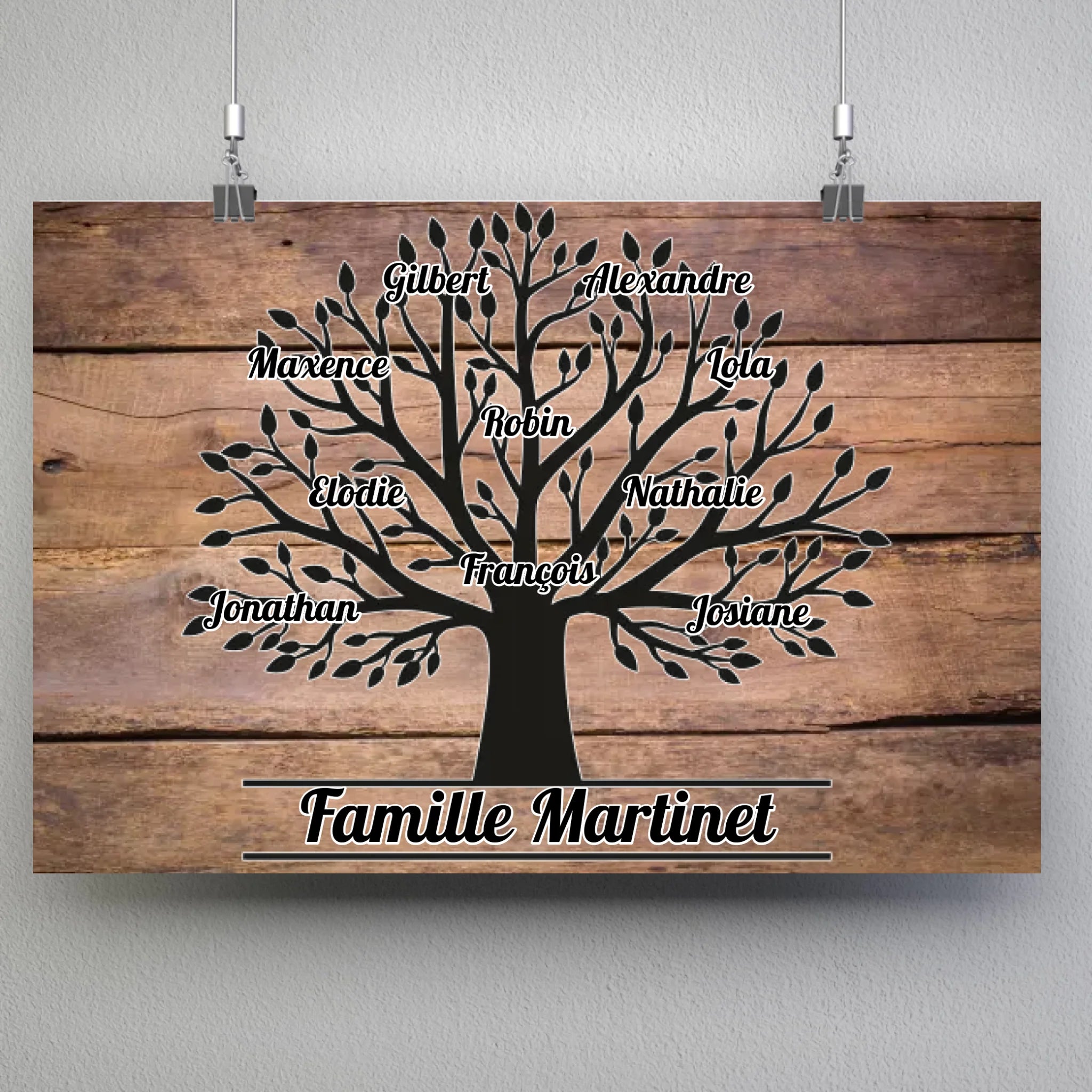Tableau Prénoms - Arbre de Vie Toile Unique.fr