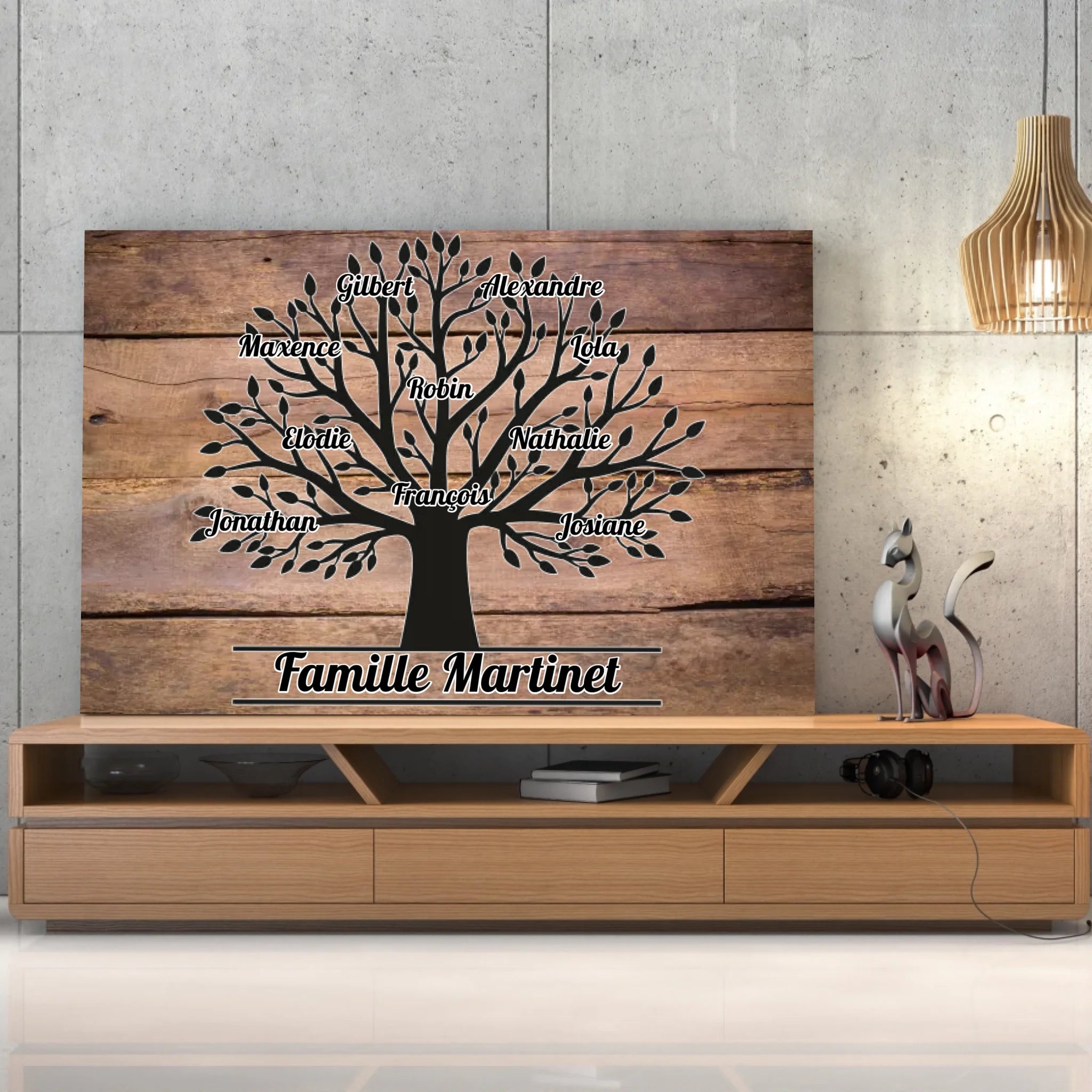 Tableau Prénoms - Arbre de Vie Toile Unique.fr