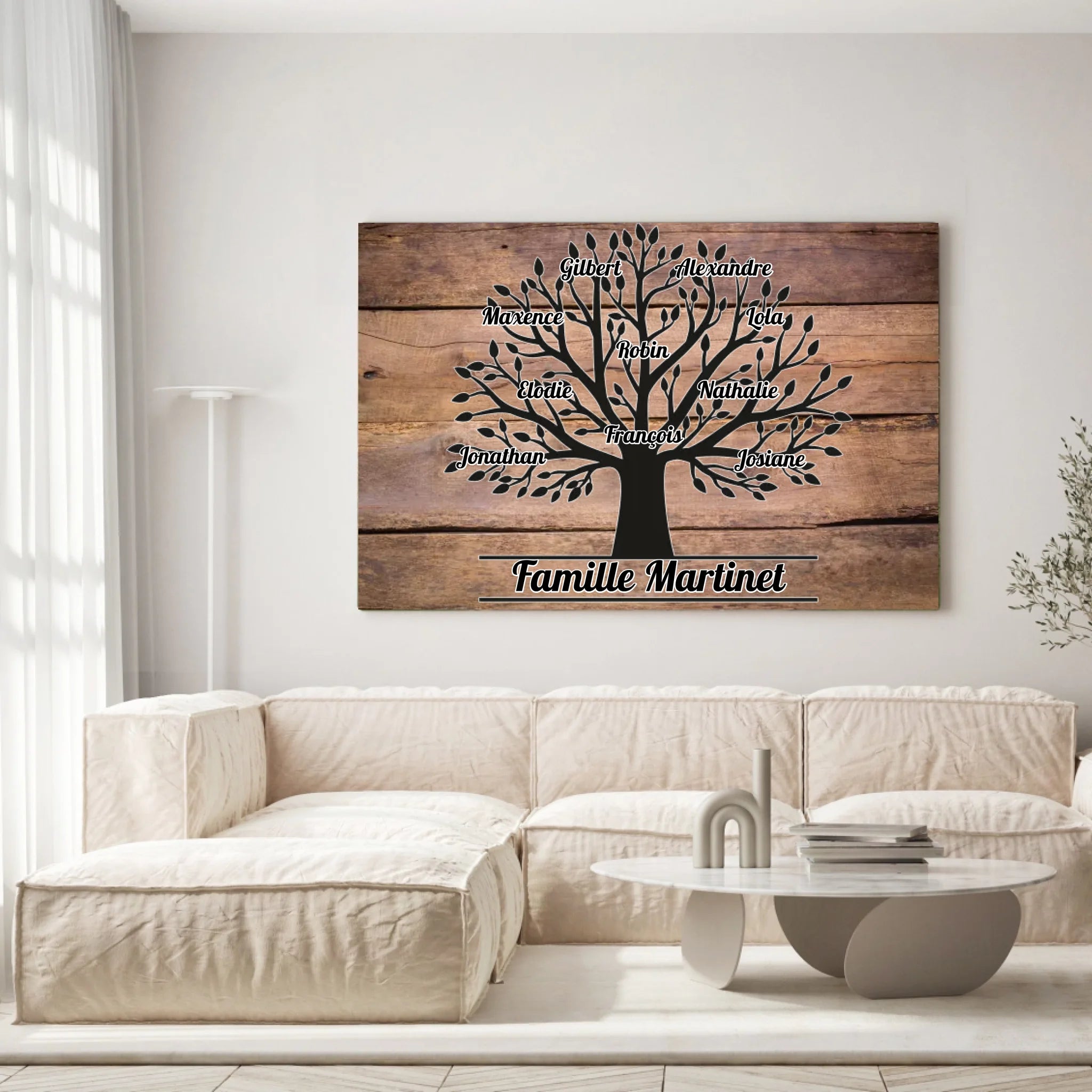 Tableau Prénoms - Arbre de Vie Toile Unique.fr