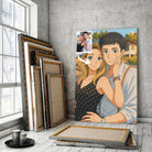 Portrait personnalisé style anime japonais manga Toile Unique