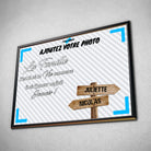 Tableau prénoms -photo personnalisée (famille) Toile Unique.fr