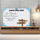 Tableau prénoms -photo personnalisée (famille) Toile Unique.fr