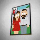 Portrait personnalisé style South Park Toile Unique