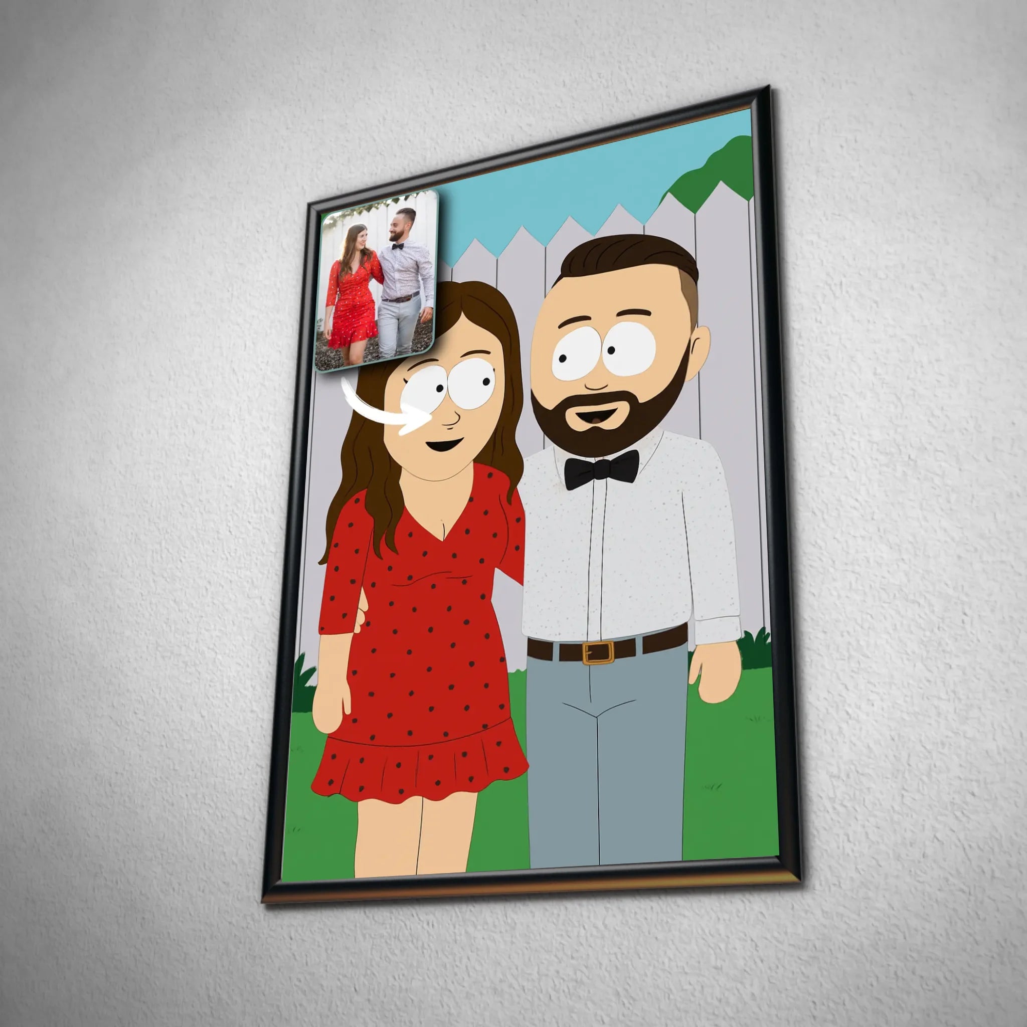 Portrait personnalisé style South Park Toile Unique