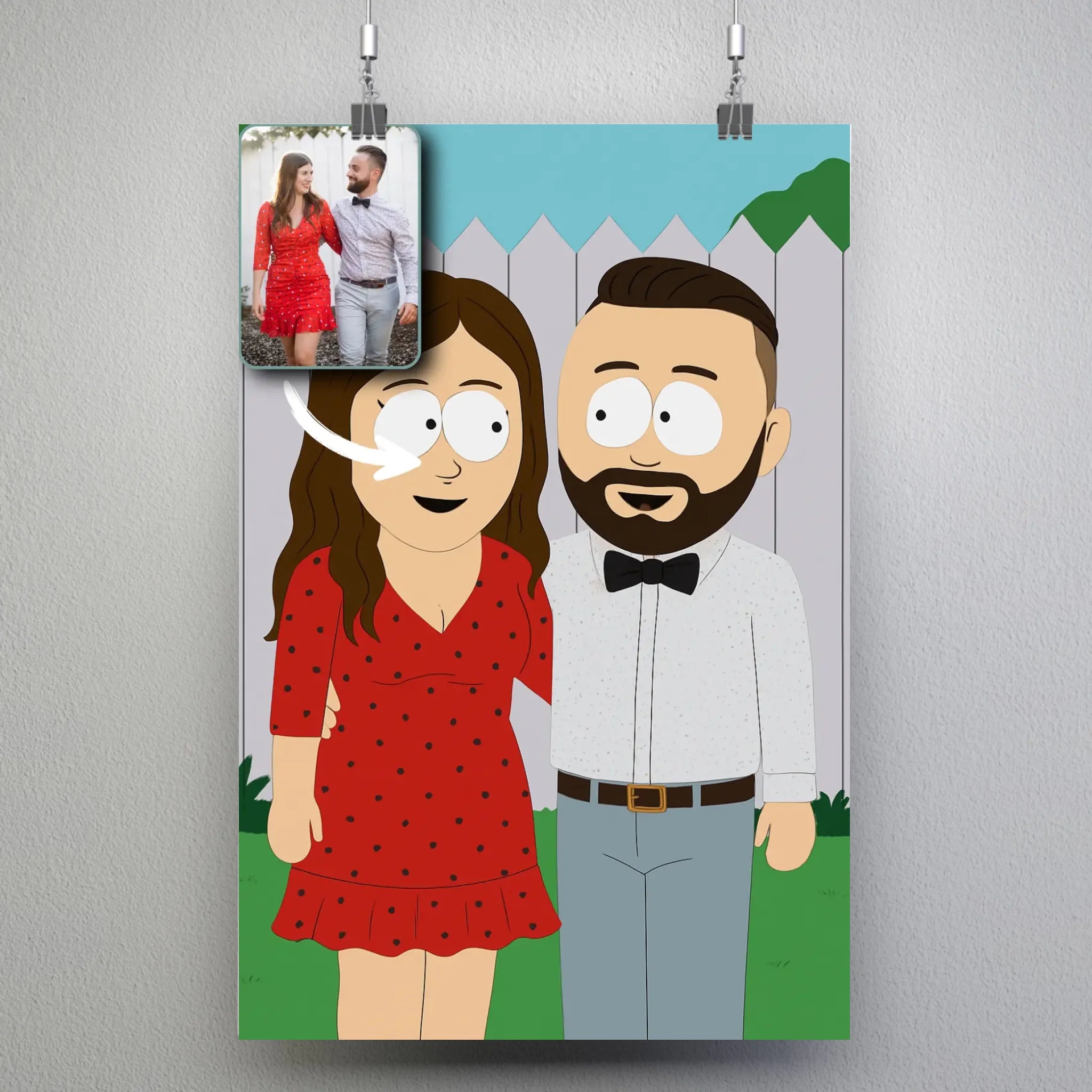 Portrait personnalisé style South Park Toile Unique