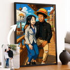 Portrait personnalisé style One Piece Toile Unique